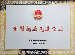 全國就業先進企業(yè)